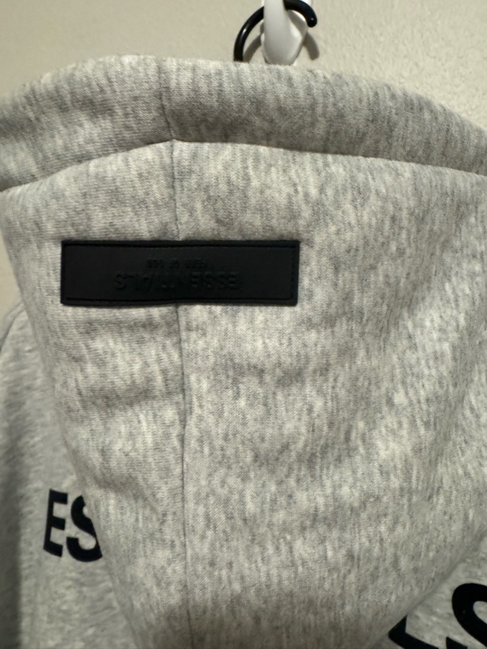 Fear of God Essentials Light Gray Pullover Hoodie - Picture 7 of 10